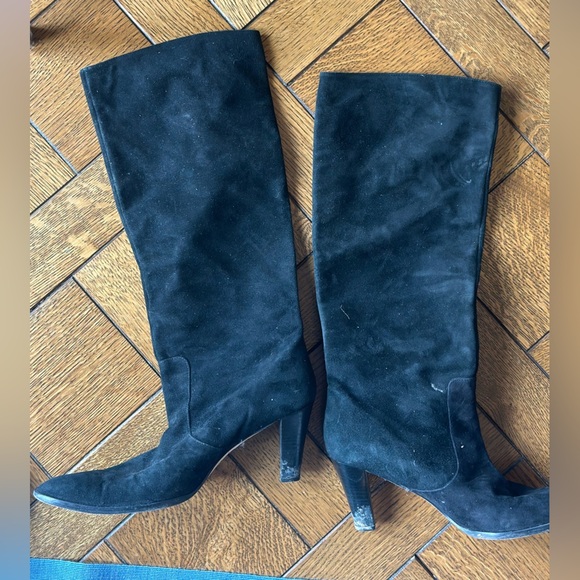 Suede studded boots 3" heel size 11 women's - Picture 2 of 6